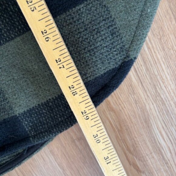 RDI Womens Heavy Flannel Green Plaid Unisex Shacket Jacket EUC Large - Picture 6 of 6